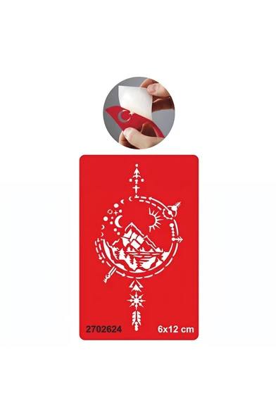 Süpertrend Seyyah Pusula  Tattoo Geçici Dövme Şablonları Kına Kalıpları
