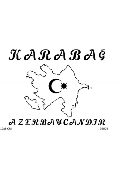 Süpertrend Karabağ Haritası Geçici Dövme Şablonu