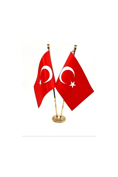 Kruvazör Pirinç Çiftli Masa Bayraği