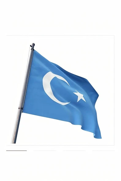 Kruvazör Doğu Türkistan Bayrağı (Gök bayrak) 70x105 cm - 1