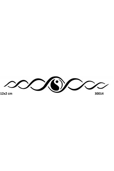 Süpertrend Sarmal Ying-Yang Geçici Dövme Şablonu