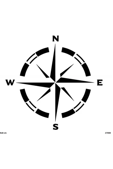 Süpertrend Pusula Geçici Dövme Şablonu