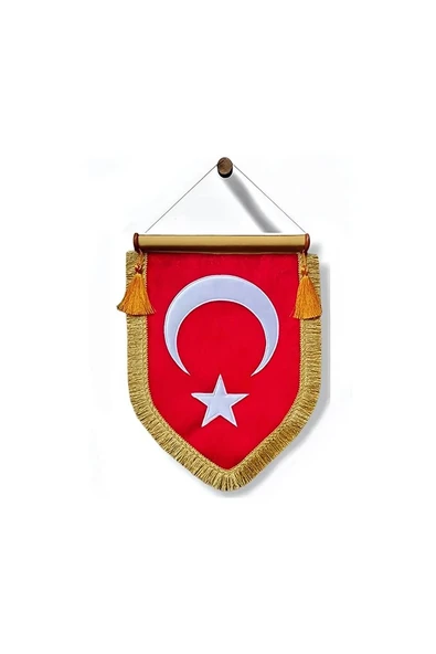 Kruvazör Türk Bayrağı-Beşgen Flama 25x35 cm (Pikolu)
