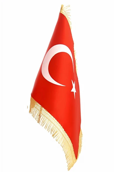 Kruvazör Trampet Boru Bayrağı (Simli) 15X22.5 cm - 2