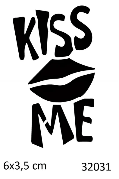 Süpertrend Kiss Me Öp Beni Dövmesi Geçici Dövme Şablonu