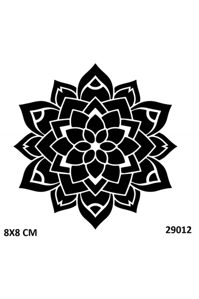 Süpertrend Mandala Çiçeği Dövmesi Geçici Dövme Deseni