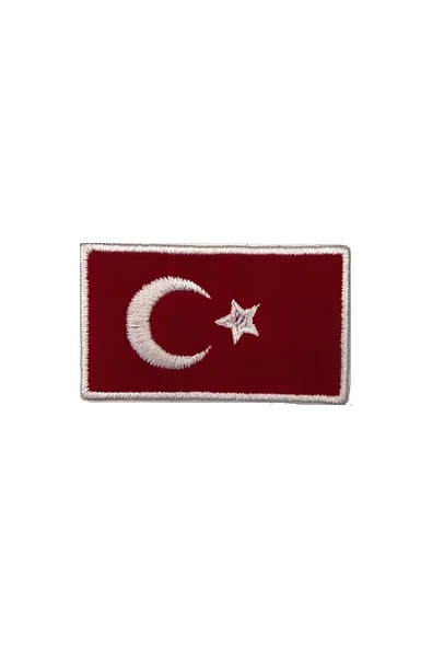 Kruvazör Türk bayrağı-Nakış Arma (Dikdörtgen)