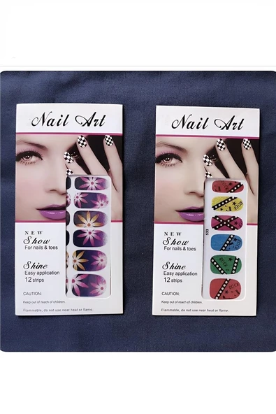 Süpertrend Nail Art Tırnak Süsleme Yıldız dövmesi 