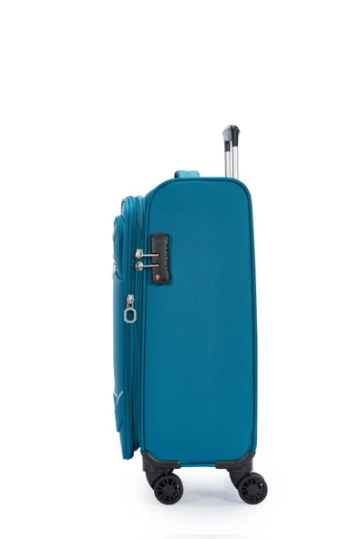 Pierre Cardin Ultra Light Kumaş Kabin Boy Valiz Petrol PC7050 - Resim 2