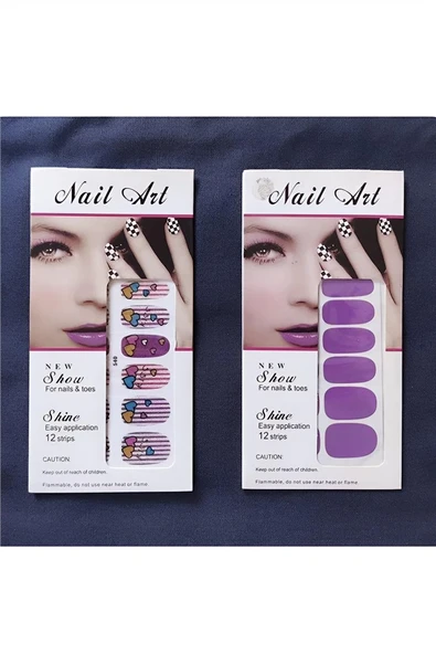 Süpertrend Nail Art Tırnak Süsleme Mosmor dövmesi 