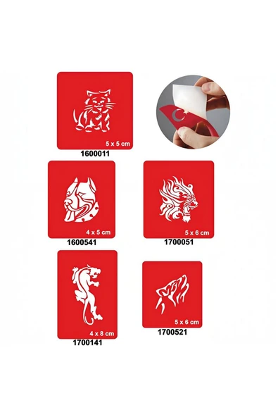 Süpertrend Kedigiller 5'li Set Geçici Dövme Kına Şablonu