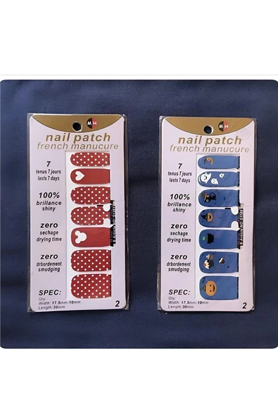Süpertrend Nail Art Tırnak Süsleme Kalp Tırnak dövmesi 