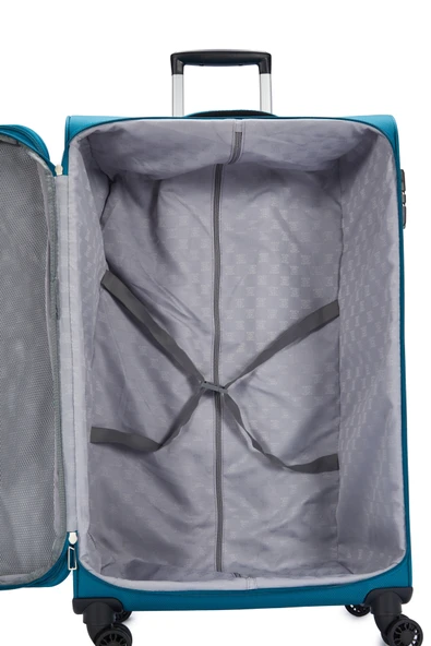 Pierre Cardin Ultra Light Kumaş Kabin Boy Valiz Petrol PC7050 - Resim 8