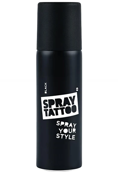 Süpertrend Spray Tattoo Dark Siyah Geçici Sprey Dövme