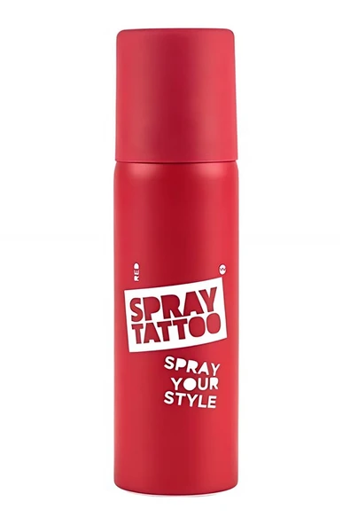 Süpertrend Spray Tattoo Kırmızı Geçici Sprey Dövme