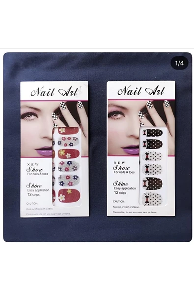 Süpertrend Nail Art Tırnak Süsleme Çiçek Tırnak dövmesi 