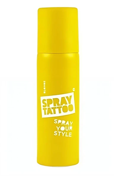 Süpertrend Spray Tattoo Sarı Geçici Sprey Dövme