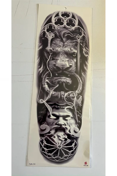 Süpertrend Aslan Zeus Kartal 1 Hafta Kalıcı Tam Kol Bacak Yapıştırma Geçici Dövme 46 CM