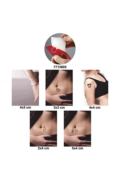 Süpertrend Müzikseverler 5 li Set Geçici Dövme Kına Şablonu - 2