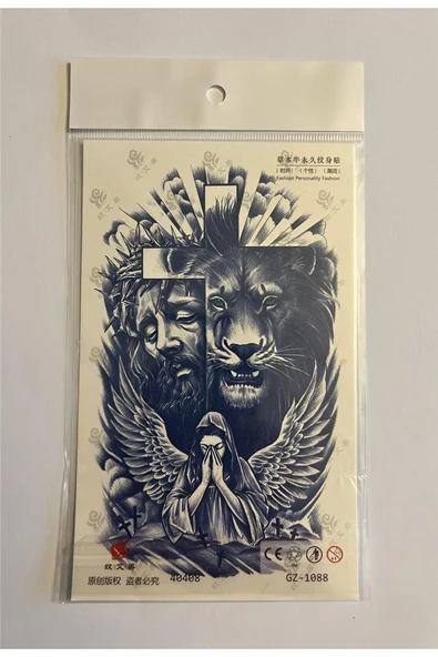 Süpertrend Aslan 1 Ay kalıcı Geçici Dövme Yapıştırma Dövme