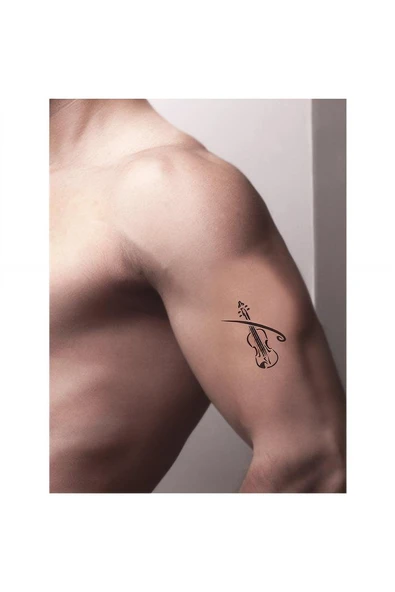 Kruvazör Kemancı Başımın Tacı! Tattoo Geçici Dövme Şablonları Kına Kalıpları - 2