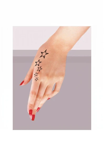 Kruvazör Kuyruklu Yıldız Tattoo Geçici Dövme Şablonları Kına Kalıpları - 2