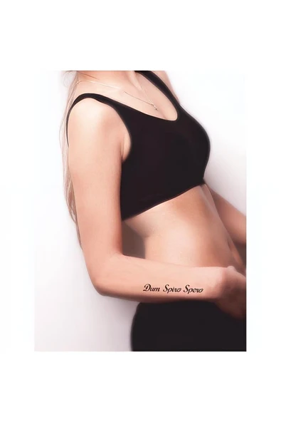 Kruvazör Nefes Aldığım Sürece Umut Edeceğim Tattoo Geçici Dövme Şablonları Kına Kalıpları - 2