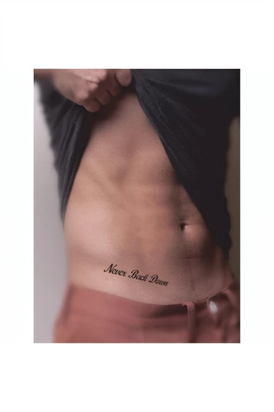 Kruvazör Asla Geri Dönme Tattoo Geçici Dövme Şablonları Kına Kalıpları - 2