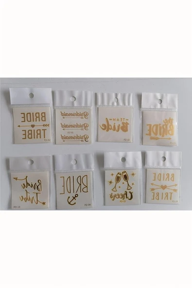 Süpertrend Bride Dövmeleri 8 Adet Birden Seri 1