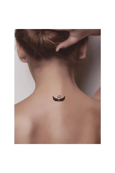 Kruvazör Minik Melek Kanatları Tattoo Geçici Dövme Şablonları Kına Kalıpları - 2