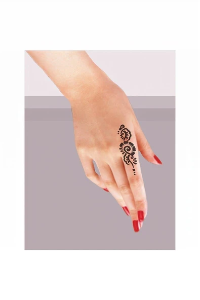 Kruvazör Arabesk Çiçek Tattoo Geçici Dövme Şablonları Kına Kalıpları - 2
