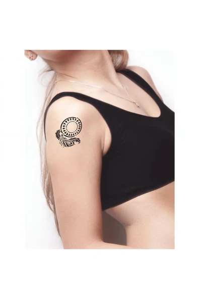 Kruvazör Düş Kapanı(Dream Catcher) Tüy Mandala  Tattoo Geçici Dövme Şablonları Kına Kalıpları - 2