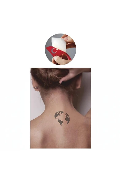 Kruvazör Dünya Tattoo Geçici Dövme Şablonları Kına Kalıpları - 2