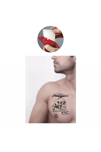 Kruvazör Kuru kafa expendable kartal Tattoo Geçici Dövme Şablonları Kına Kalıpları - 2