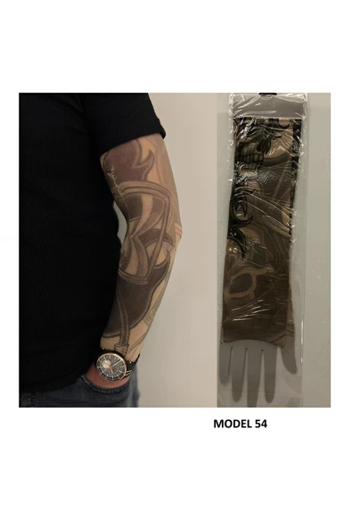 Süpertrend Giyilebilir Dövme Çift Kol 2 Adet Kol Çorap Dövmesi Sleeve tattoo Model54