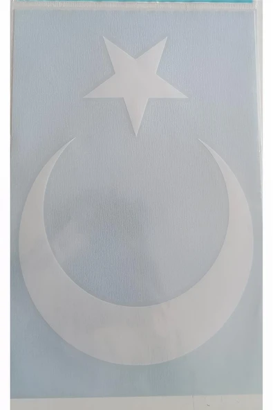 Süpertrend Türk Bayrağı Araba Çıkartması Sticker Dövme Beyaz