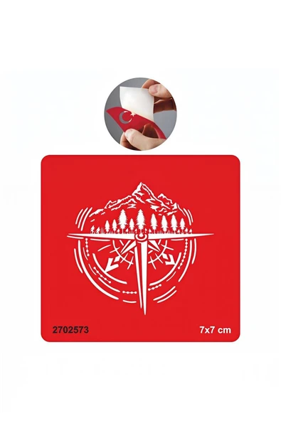 Kruvazör Kamp Pusula  Tattoo Geçici Dövme Şablonları Kına Kalıpları