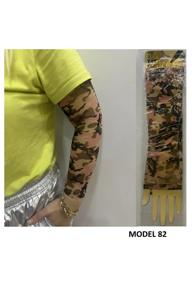 Süpertrend Giyilebilir Dövme Çift Kol 2 Adet Kol Çorap Dövmesi Sleeve tattoo Model82