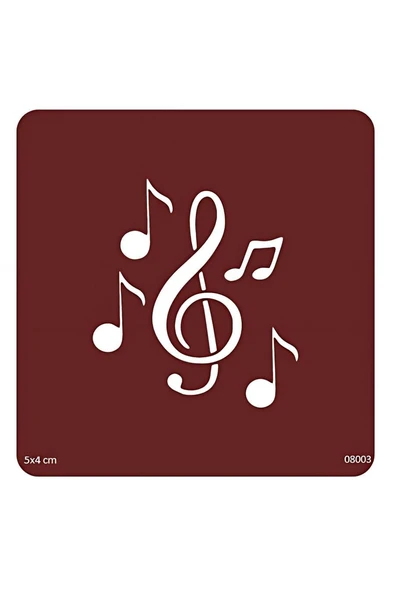 Kruvazör Nota Müzik Geçici Dövme Şablonu