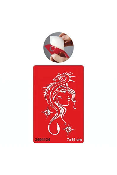 Kruvazör Kadın Ve Dragon Tattoo Geçici Dövme Şablonları Kına Kalıpları