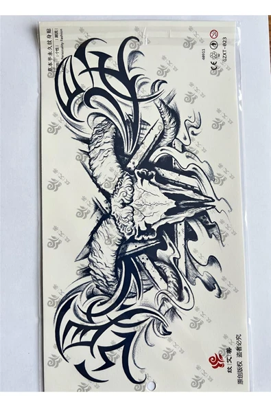 Süpertrend Büyük Boy Bel Göğüs Sırt İçin 28x15 cm GZXT-023 Yarı Kalıcı Geçici Dövme