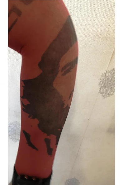 Süpertrend Çift Kol Giyilebilir Dövme Che Desenler Tattoo Sleeve