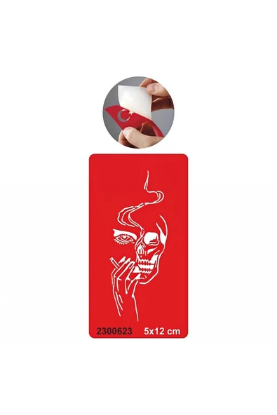 Kruvazör Tiryaki Kuru Kafa Tattoo Geçici Dövme Şablonları Kına Kalıpları