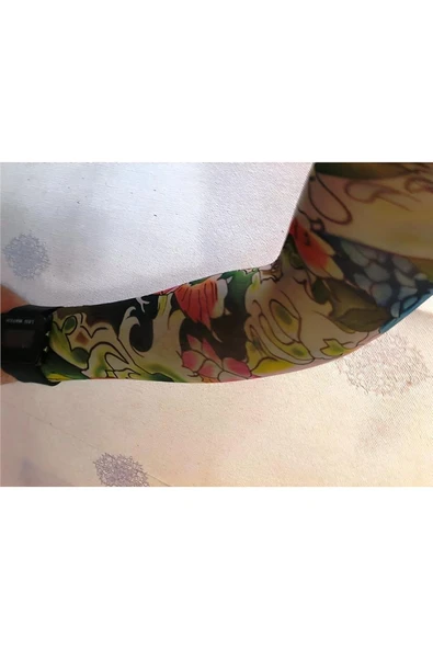 Süpertrend Çift Kol Giyilebilir Dövme Kaplan Desenler Tattoo Sleeve