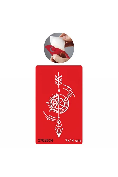 Kruvazör Şans Getiren Pusula Tattoo Geçici Dövme Şablonları Kına Kalıpları