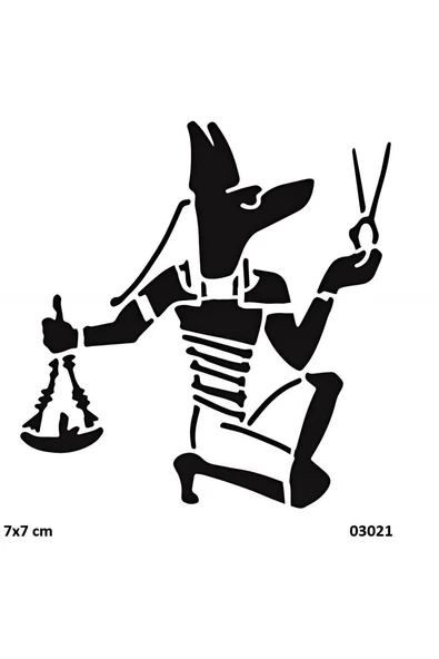 Kruvazör Antik Mısır Tanrı Anubis Geçici Dövme Şablonu