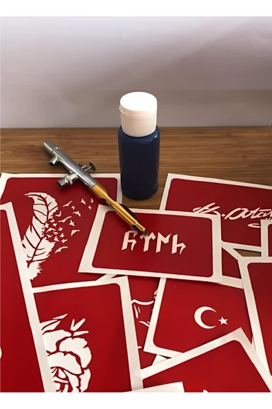 Süpertrend Mavi Renk 50 ML Konsantre Airbrush Geçici Dövme Boyası Paasche