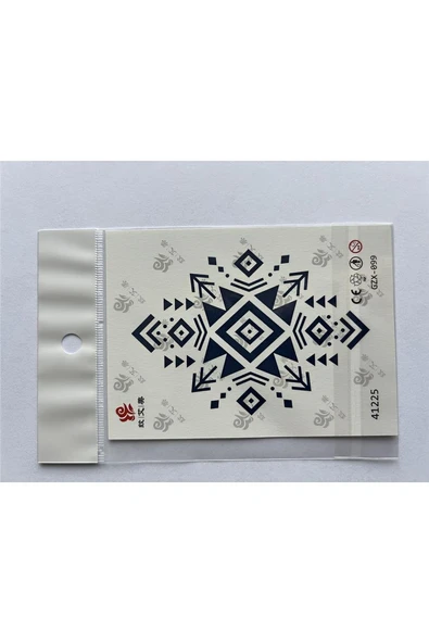 Süpertrend Motif Minimal 11x8 cm Yarı Kalıcı Geçici Dövme Yapıştırma Dövme