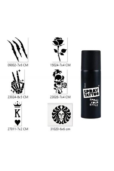 Süpertrend Yara İzi Ve Medusa Sprey Dövme Seti Spray Tatto