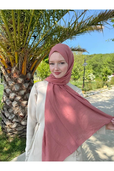MODA Pamuk Caz Şal Somon - 2
